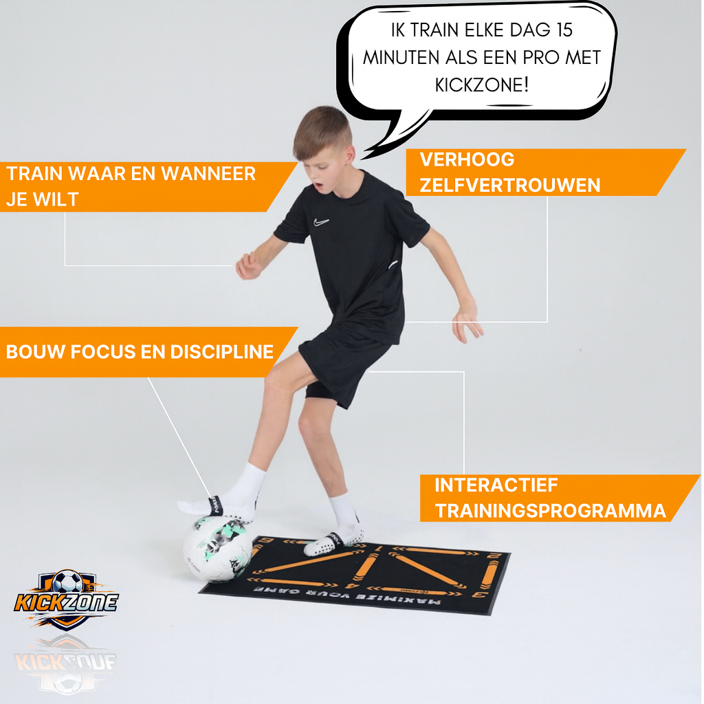 Kickzone™ Voetbal Trainingsmat + GRATIS Trainings-Programma & Voetbalsokken